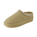 CUSHIONAIRE KETO WOMENS SLIPPERS SLIP-ON SUEDE MULE SLIPPER - SIZE 8 - BISCUIT - Like New