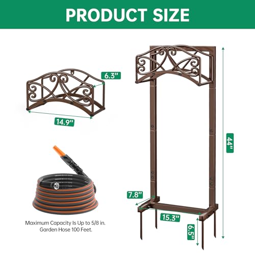 Gardguard Garden Hose Holder Thick Metal Hose Holder Freestanding - Bronze - Like New
