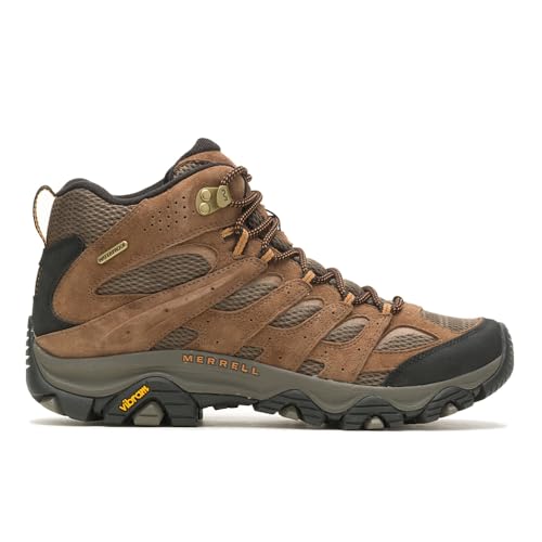 J035839 Merrell Men's Moab 3 Mid Waterproof Hiking Boot Earth Size 12 - Like New