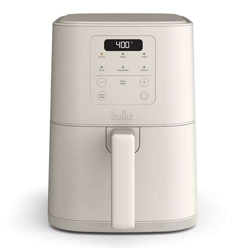 BELLA 4QT SLIM AIR FRYER EVERGOOD CERAMIC NONSTICK COAT - OATMILK - Like New