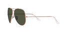 RAY BAN CLASSIC AVIATOR SUNGLASSES 62-14-140 - ROSE GOLD/GREEN - Like New