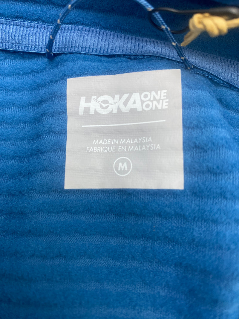 HOKA ONE ONE TERRY KNIT FABRICFRONT ZIP VENTING THERMAL SIZE: M - BLUE - Brand New