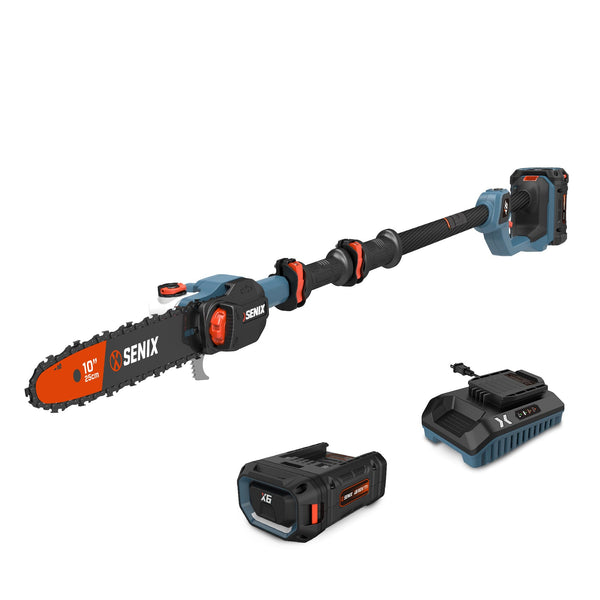 SENIX X6 60 VOLT MAX 10-INCH CORDLESS POLE SAW CHAINSAW CSPX6-M TEAL/BLACK - Like New