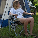 FUNDANGO Oversized Camping Chair with Lumbar Back Support Padded Outdoor - Like New