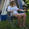 FUNDANGO Oversized Camping Chair with Lumbar Back Support Padded Outdoor - Like New