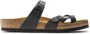 BIRKENSTOCK MAYARI BIRKO-FLOR SANDALS - SIZE: MEN 10 (AU/UK M9) - BLACK - Like New