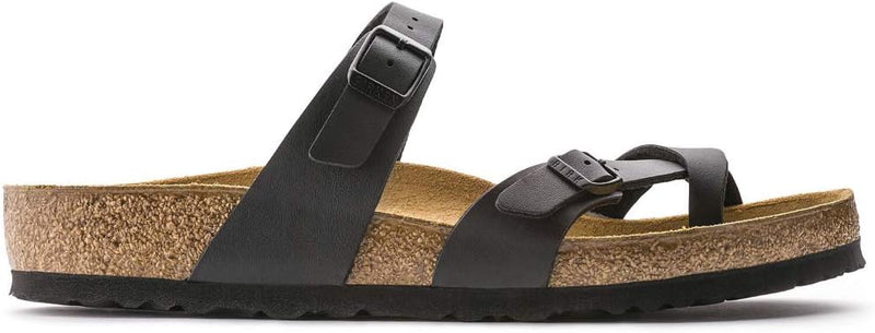 BIRKENSTOCK MAYARI BIRKO-FLOR SANDALS - SIZE: MEN 10 (AU/UK M9) - BLACK - Like New