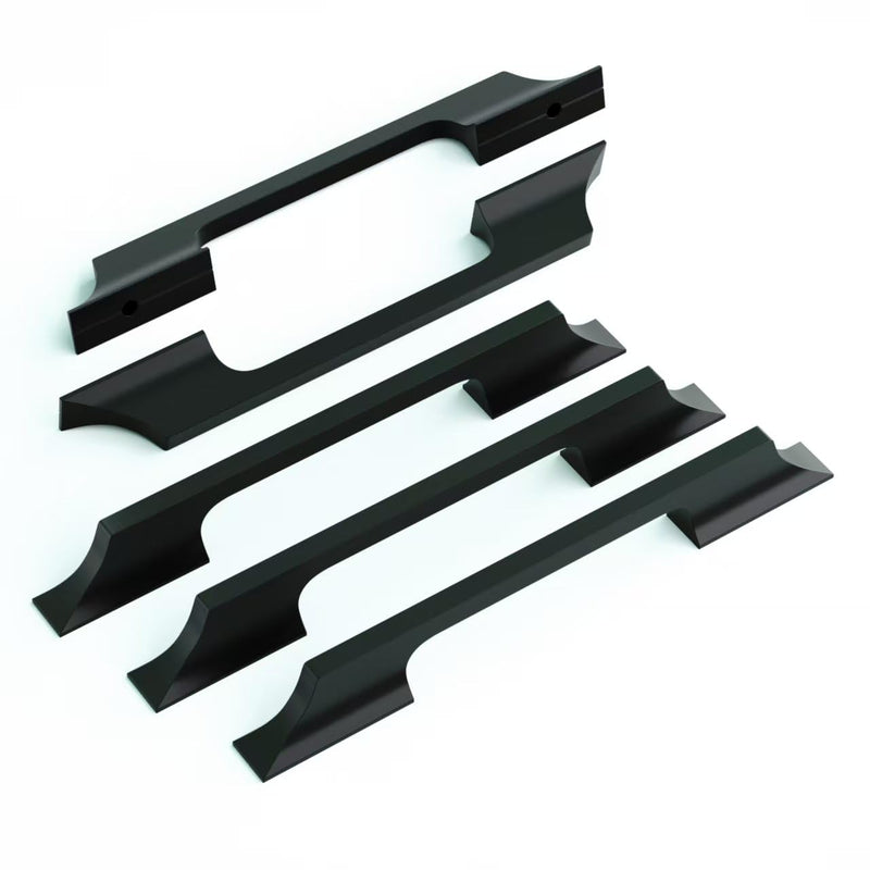 5 Pack Black Cabinet Pulls Solid Alloy 5.04''(128MM) Hole Center Cabinet Handles - Like New