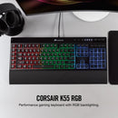 Corsair K55 RGB Gaming Keyboard (Layout: Thailand) CH-9206015-TH - Black Like New