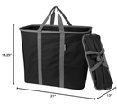 CleverMade Collapsible Laundry Basket BLACK/GREY 2 Pack 7070-0006-0011 - Like New