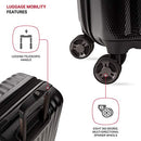 SWISSGEAR 7272 ENERGIE EXPANDABLE HARDSIDE LUGGAGE SPINNER WHEELS - BLACK - Brand New