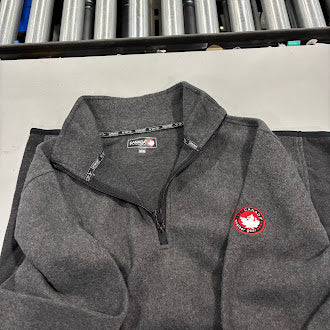 CANADA WEATHER GEAR PULLOVER 1/2 ZIP JACKET - SIZE: MEN M - CARBON HEATHER - Brand New