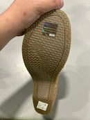 SKETCHERS CALI FROM SKECHERS - SIZE: WOMEN 11- CREAMY TAN BROWN BLACK STRAPS - Like New