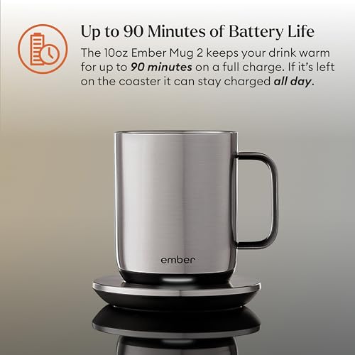 Ember Temperature Control Smart Mug 2, 10 Oz, CM191007US - Stainless Steel - Like New