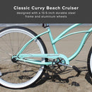 Firmstrong Urban Beach Cruiser Bicycle 24" 3 Speed - Mint Green/Black Seat/Grips Like New
