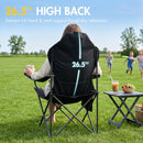 EVER ADVANCED Folding Camping Chair High Back Padded 2 Pack Portable Lawn Chair - Brand New