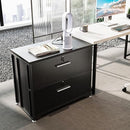 AODK FILE CABINET WITH CHARGING STATION - 2 DRAWER LEGAL/LETTER/A4 - BLACK - Like New