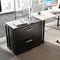 AODK FILE CABINET WITH CHARGING STATION - 2 DRAWER LEGAL/LETTER/A4 - BLACK - Like New