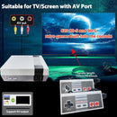 LINK RETRO MINI CONSOLE 620 GAMES 8 BIT SYSTEM BUILT IN 2 CONTROLLERS - GRAY - Like New