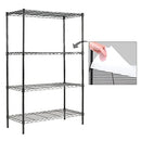 EFINE 4-SHELF SHELVING UNIT WITH SHELF LINERS SET 30W X 14D X 47H - BLACK - Like New