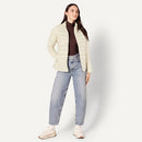 AMAZON ESSENTIALS WOMANS LIGHTWEIGHT PUFFER JACKET - SIZE M - PUMICE - Brand New
