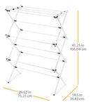 WHITMOR FOLDABLE CLOTHES DRYING RACK: 3 TIER LAUNDRY DRYING RACK - WHITE - Like New