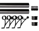 Solid Bar Mount Foot Rail Kit 2" OD Matt Black Stainless Steel Tubing B09WRWDMQ1 - Like New