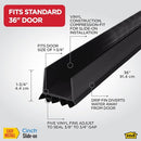 M-D Building Products Vinyl Cinch U-Shape Door Bottom Seal, 43339, Black - Brand New