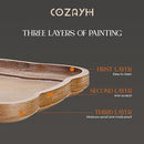 Cozayh Rustic Wooden Accent Tray Top Nightstand Side Table - White Legs - Brand New