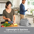 BENTGO DELUXE LUNCH BAG, TOTE WITH ZIPPERED OUTER POCKET, BGOBG2 - GRAY - Brand New