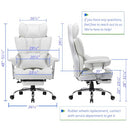 EFOMAO DESK OFFICE CHAIR 400LBS BIG AND TALL OFFICE CHAIR - WHITE - Like New