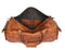 AARON LEATHER GOODS DUFFLE BAG MEN 35L OVERNIGHT WEEKENDER GARMENT - TAWNY - Like New