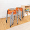 ECR4KIDS DAISY STACKABLE STOOL SET, FLEXIBLE SEATING, ORANGE, 8-PIECE - ORANGE - Like New