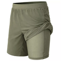 JUMP START MEN'S 2 IN 1 STRETCH ACTIVE DRY GYM RUNNING SHORTS - L - SAGE GREEN - Like New