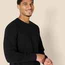 AMAZON ESSENTIALS MENS HEAVYWEIGHT RELAXED FIT LONG SLEEVE T-SHIRT - BLACK - XL - Brand New