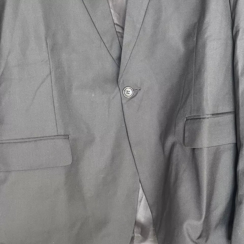 COOFANDY MENS BLAZER  SPORT JACKET ONE BUTTON BLACK SUIT - SIZE: MEN 2XL - BLACK - Brand New