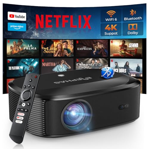 ELEPHAS 4K PROJECTOR WIFI BLUETOOTH ELEPHAS OUTDOOR MOVIE PROJECTOR - GRAY - Like New