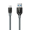 ANKER CABLE POWERLINE+ USB-C TO USB 3.0 HIGH DURABILITY CABLE 3FT A8188 GREY - Like New
