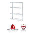 Alera ALE Residential Wire Shelving Four-Shelf 36w x 14d x 54h Silver B01409DUEY - Brand New