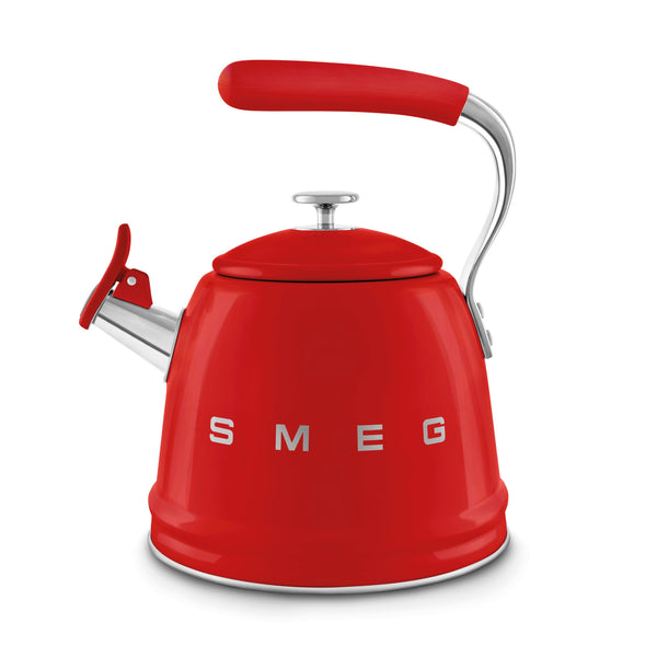 SMEG RETRO STOVETOP WHISTLING KETTLE 2.3L-2.5Q CKLW2001RD - RED - Like New