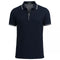 GALAXY BY HARVIC MEN’S MODERN FIT POLO SHIRT WITH ZIP PLACKET SIZE MEN M - NAVY - Brand New