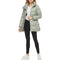 352SN522 COLE HAAN Women's Belted Pillow-Collar Puffer Coat Sage XL - Brand New