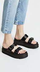 23523001 DR. MARTENS UNISEX MYLES BLACK BRANDO SANDAL SIZE M5/W6 BLACK BRANDO - Like New