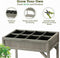 VegTrug 8 Pocket Herb Garden, Wooden Herb Planter with Herb Snips, Gray Wash - Like New