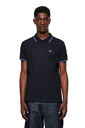 DIESEL T-RANDY-NEW POLOS MAN BLACK SIZE: MEN M BLACK - Brand New