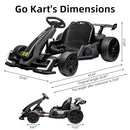 PALBY'S GO KARTS FOR KIDS 24V ELECTRIC GO KART 2 * 150W POWERFUL MOTORS - GREY - Like New