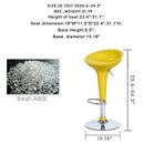 Joveco Stylish Colorful Swivel Adjustable Bar Stools Yellow - Set of 2 - Brand New