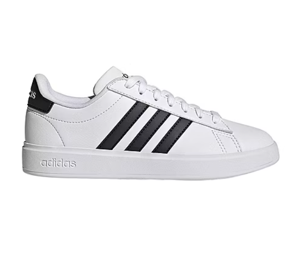ADIDAS GRAND COURT 2.0 WOMENS SNEAKERS - SIZE: WOMEN 7.5 - WHITE/BLACK - Like New