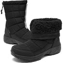 FW FRAN WILLOR Womens Winter Snow Boots Waterproof Warm Fur Size: 9 - Black - Brand New