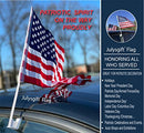 JULYSGIFT US AMERICAN PATRIOTIC CAR WINDOW CLIP FLAG 17" X 12" - 12 COUNT - Like New